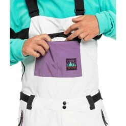Quiksilver Fly High Bib 2023 -Ski Discount Store quiksilver fly high bib white front pocket