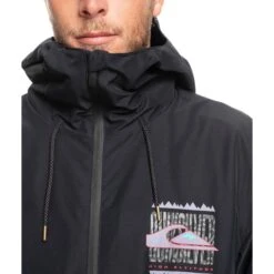 Quiksilver High In The Hood Jacket 2023 -Ski Discount Store quiksilver high hood black close