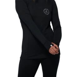 Rojo Womens Living Best Life Crew Neck Top -Ski Discount Store womens living best life crew neck top true black W22RWBL0904TBL 4