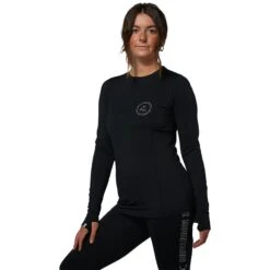 Rojo Womens Living Best Life Crew Neck Top -Ski Discount Store womens living best life crew neck top true black W22RWBL0904TBL 5